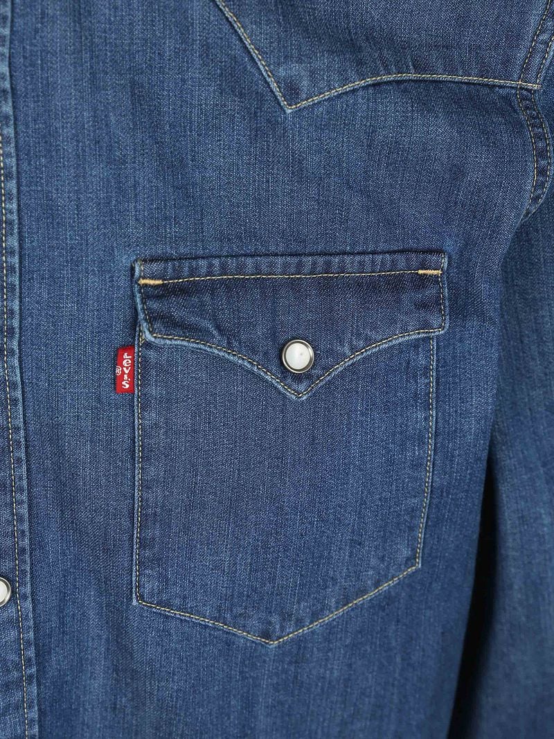 Levi's Barstow Western Hemd Mid Blau - Größe XL günstig online kaufen
