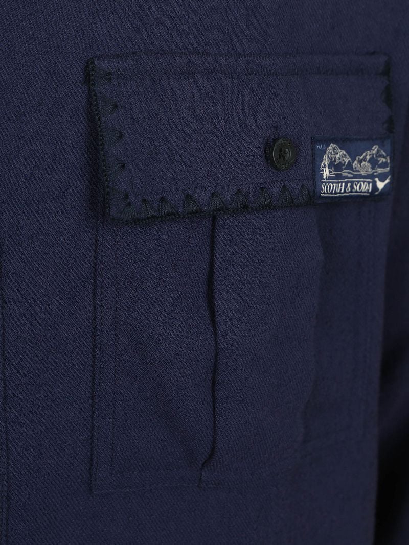 Scotch and Soda Overshirt Textured Navy - Größe XL günstig online kaufen