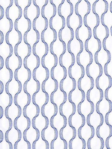 R2 Poplin Hemd Druck Blau - Größe 43 günstig online kaufen