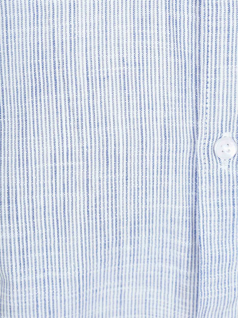 Suitable Short Sleeves Hemd Cotton Slub Streifen Blau - Größe XL günstig online kaufen