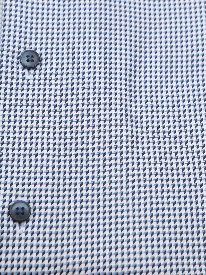 OLYMP Luxor Hemd Druck Structura Blau - Größe 44 günstig online kaufen