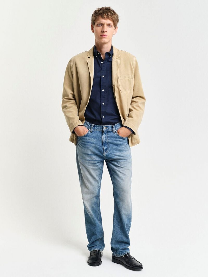 Gant Casual Hemd Poplin Navy - Größe 5XL günstig online kaufen