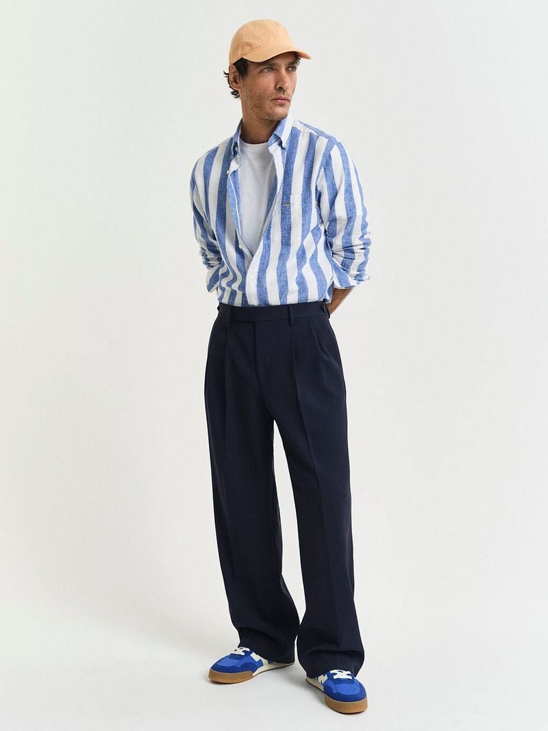 Gant Hemd Streifen Bold Leinen Blau  - Größe 3XL günstig online kaufen