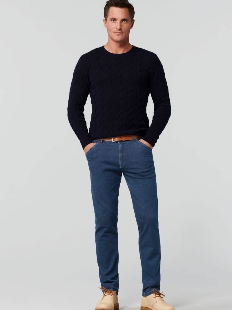 Meyer Chicago Hose Dunkelblau - Größe 29 günstig online kaufen
