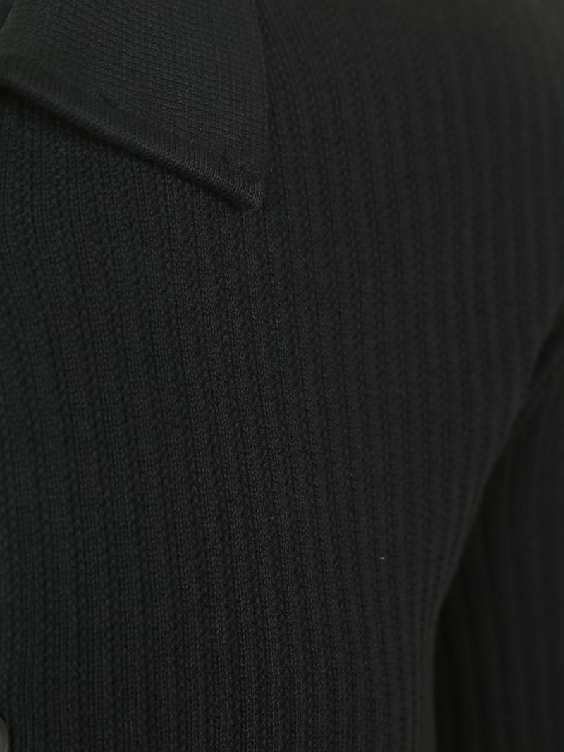 Marc O'Polo Strickjacke Button Ribbed Navy - Größe L günstig online kaufen