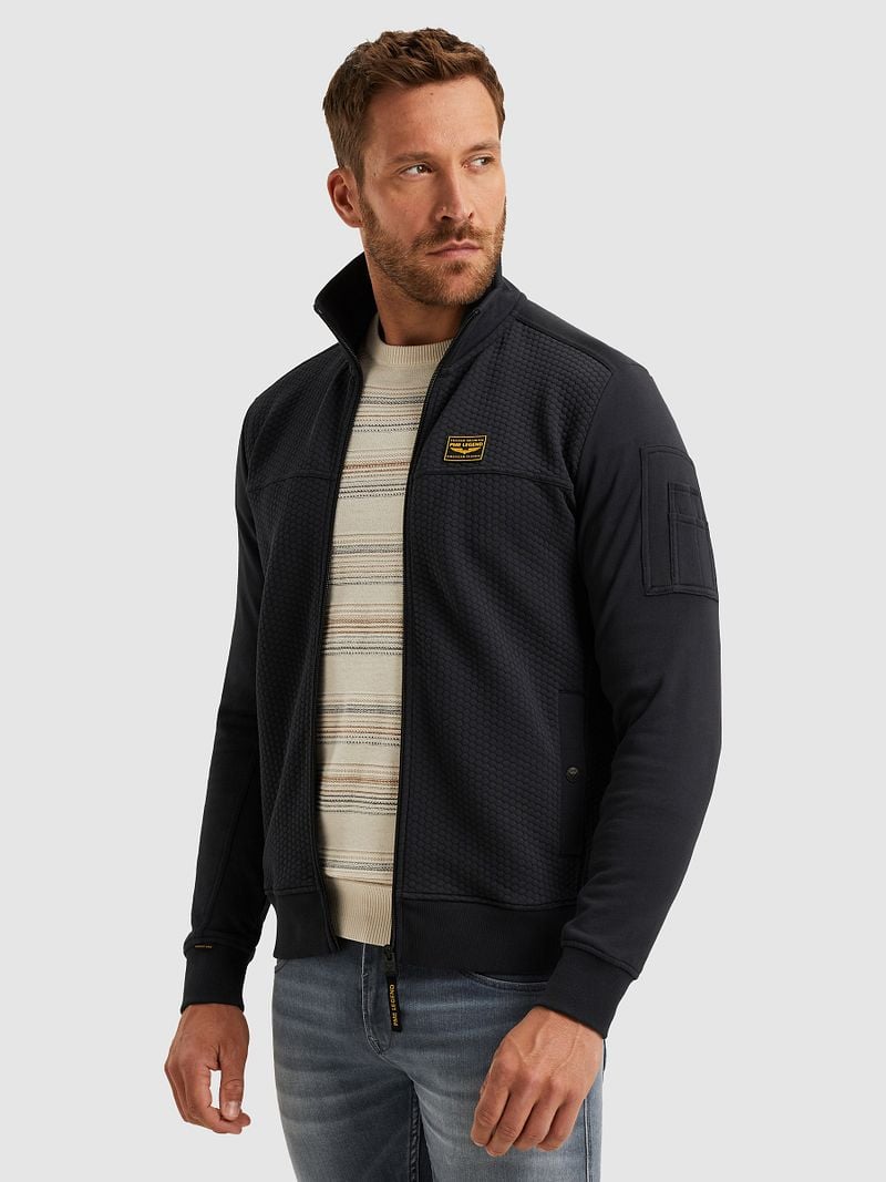 PME Legend Strickjacke Jacquard Interlock Navy   - Größe 3XL günstig online kaufen