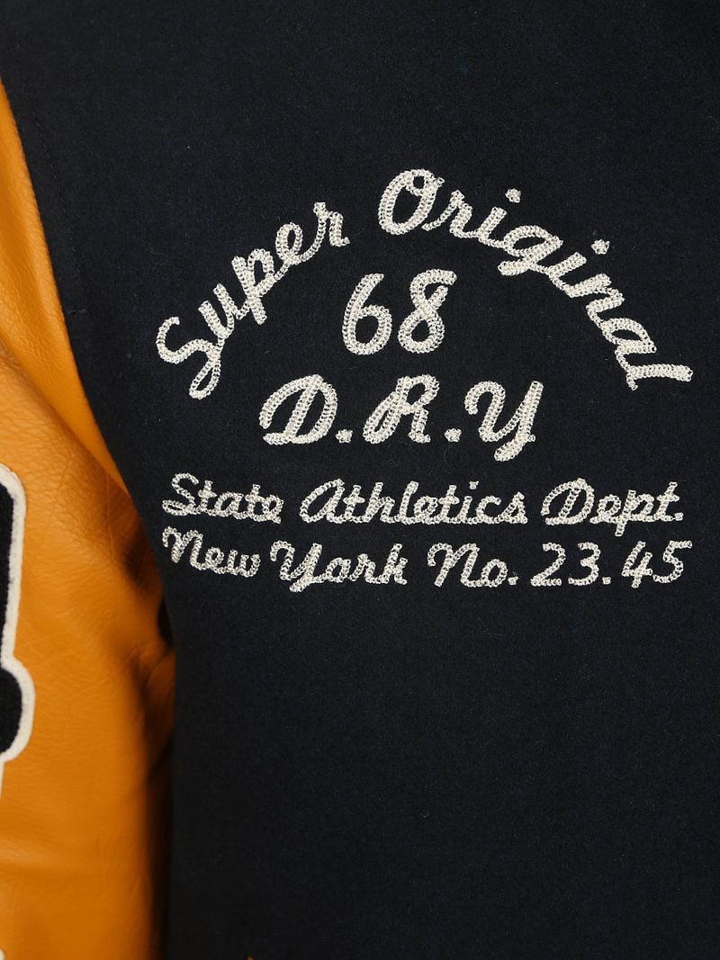 Superdry Varsity Bomberjacke Navy  - Größe M günstig online kaufen