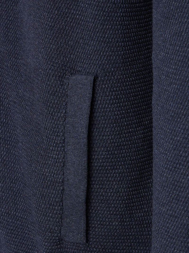 Casa Moda Strickjacke Zip Structure Navy - Größe M günstig online kaufen