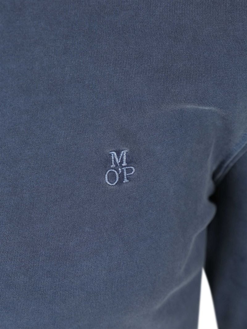 Marc O'Polo Longsleeve Poloshirt Dunkelblau - Größe M günstig online kaufen