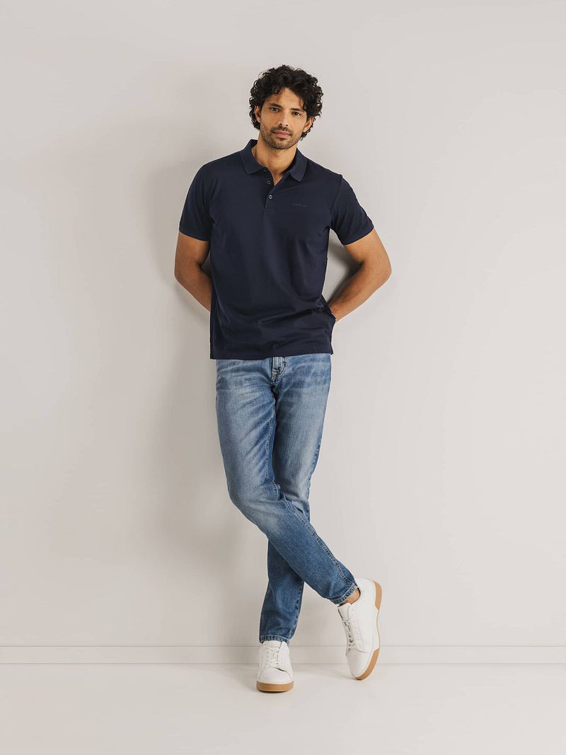 State of Art Poloshirt Mercerized Piqué Navy - Größe L günstig online kaufen
