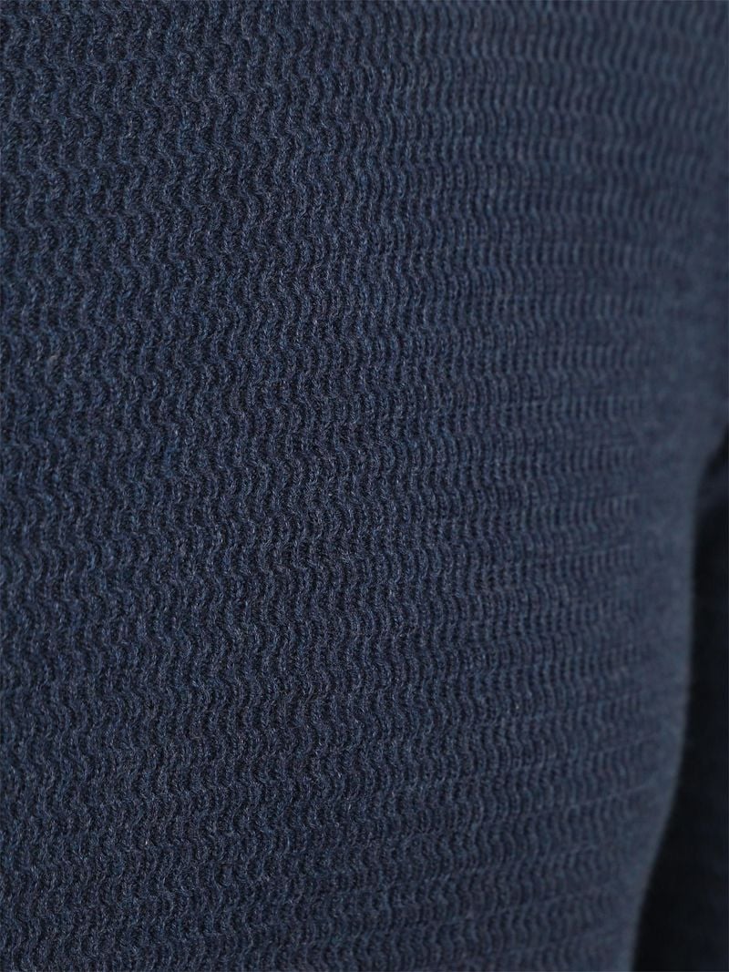 Suitable Rollkragenpullover Structure Melange Navy - Größe S günstig online kaufen