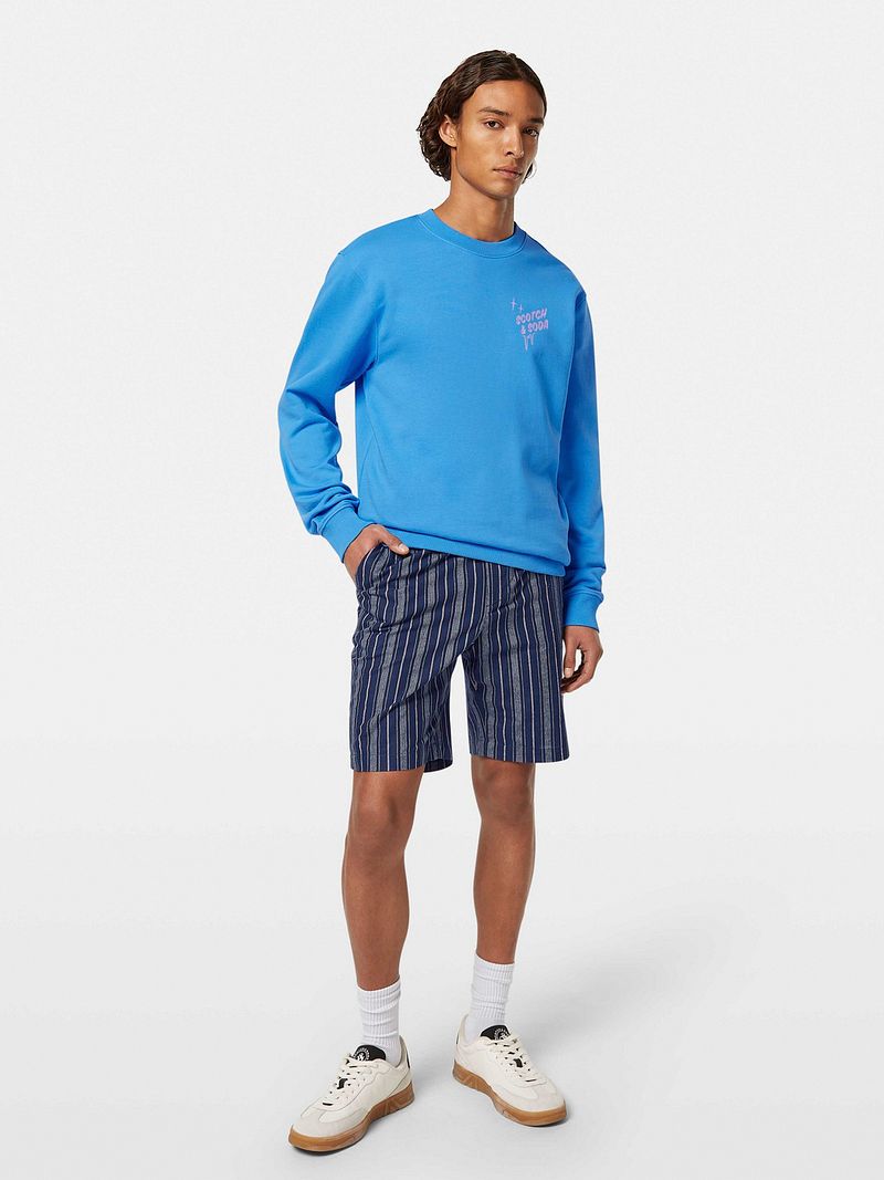 Scotch and Soda Pullover Druck Blau - Größe S günstig online kaufen