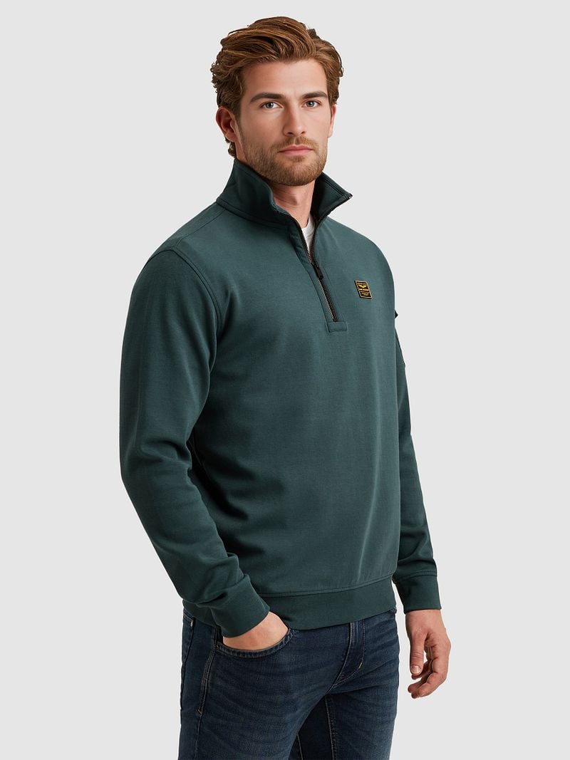 PME Legend Half Zip Sweater Interlock Jersey Petrol - Größe 3XL günstig online kaufen