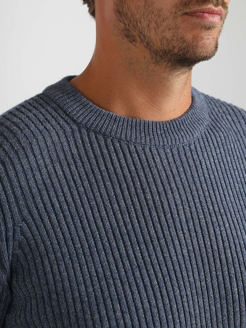Suitable Mou Pullover Melange Blau - Größe XXL günstig online kaufen
