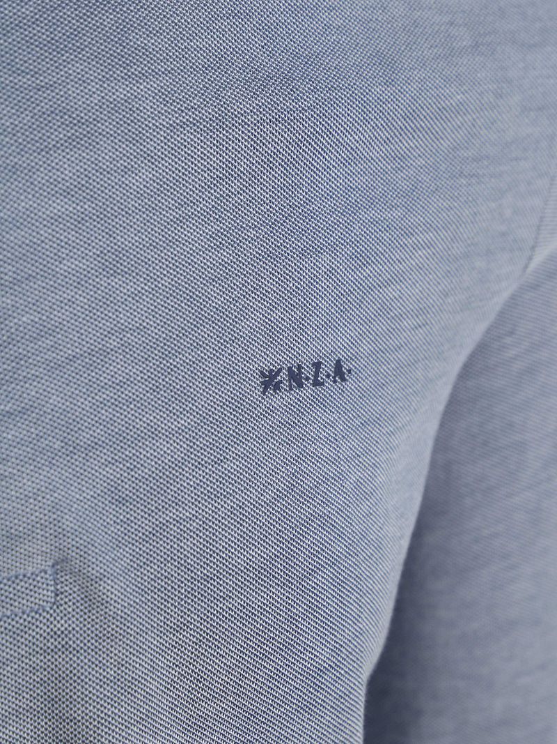 new zealand auckland NZA Longsleeve Polo Hamton Piqué Blauw