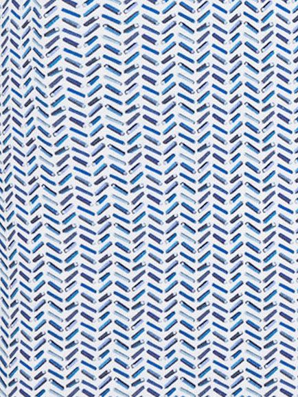 R2 Amsterdam Polo Piqué Print Blauw