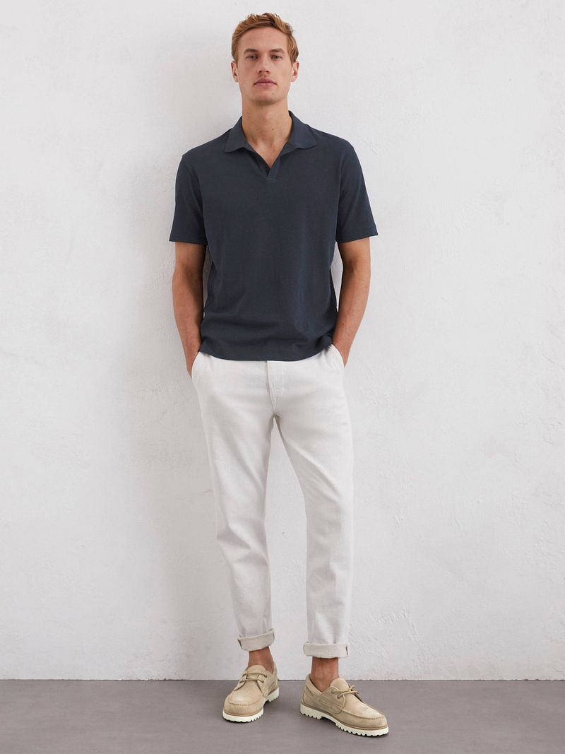 Marc O'Polo Poloshirt Riva Linen Blend Navy