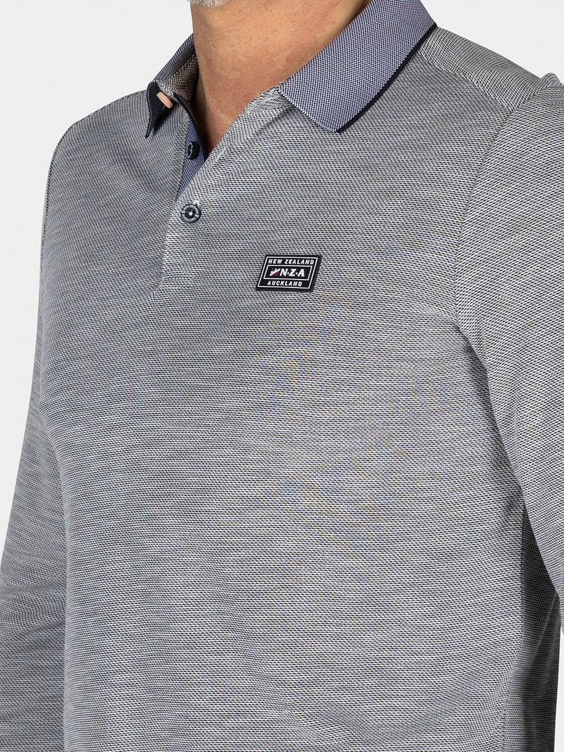 new zealand auckland NZA Longsleeve Polo Kade Blauw