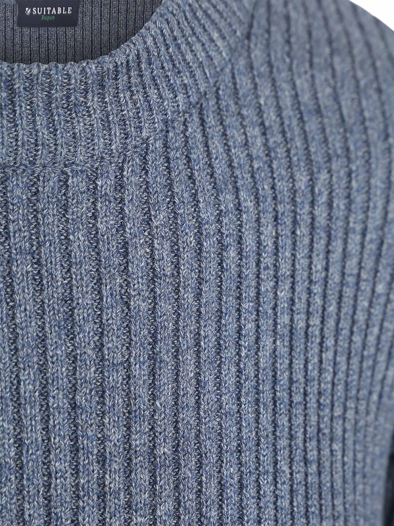 Suitable Mou Trui Melange Blauw
