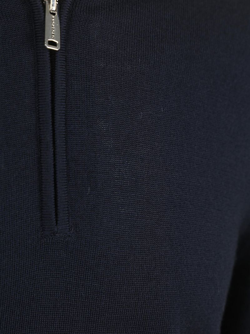 Profuomo Half Zip Pullover Merinowol Navy