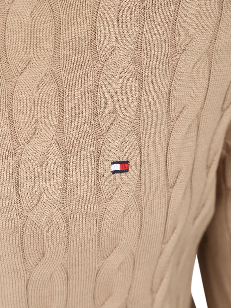 Tommy Hilfiger Vest Zip Cable Beige