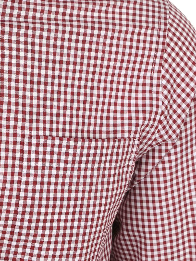 Steppin' Out Poplin Hemd Karos Rot - Größe M günstig online kaufen