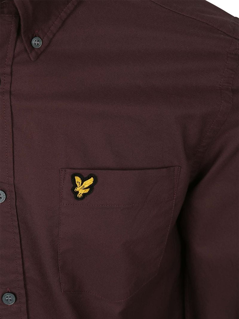 Lyle & Scott Shirt Plain Oxford Bordeaux - Größe S günstig online kaufen