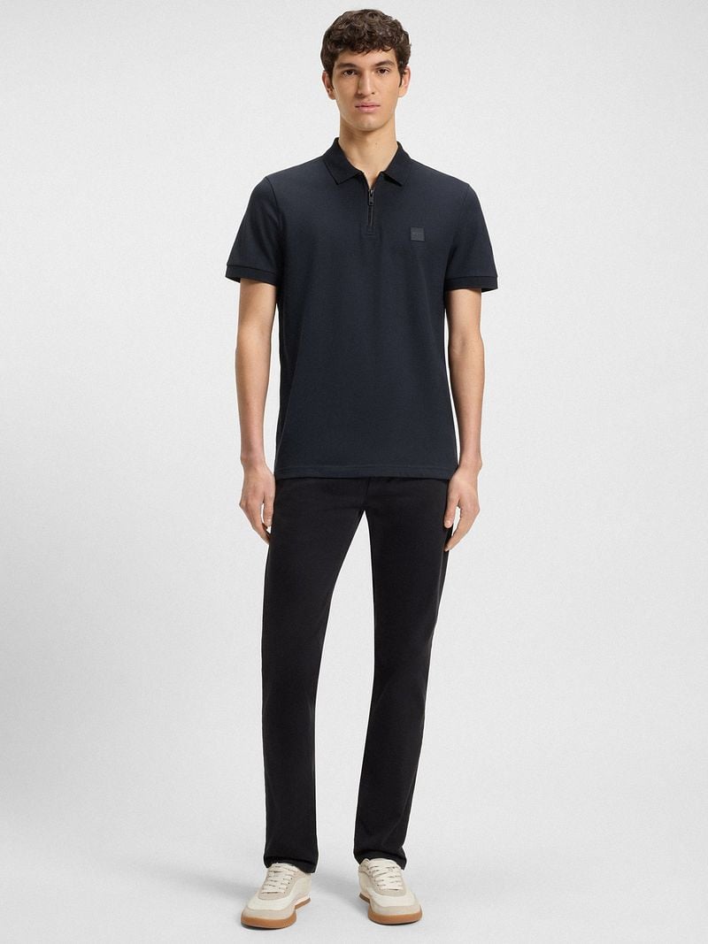 Boss Passerzip Half Zip Polo Navy
