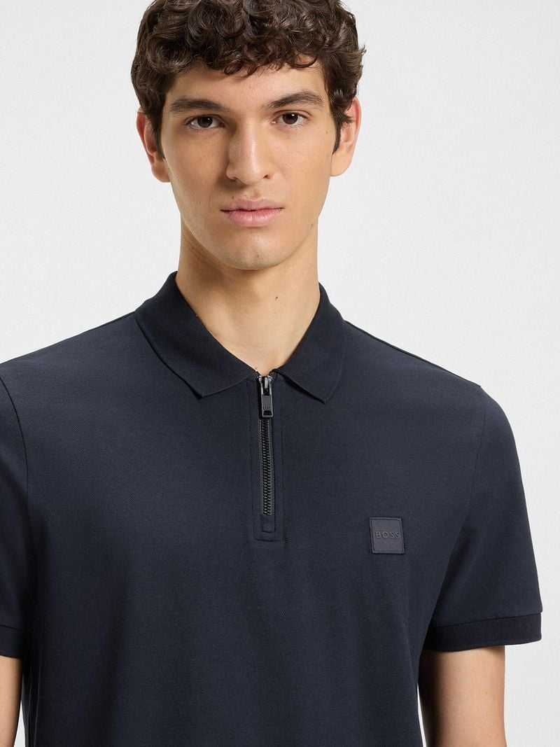 BOSS Polo Passerzip Half Zip Navy - Größe XXL günstig online kaufen