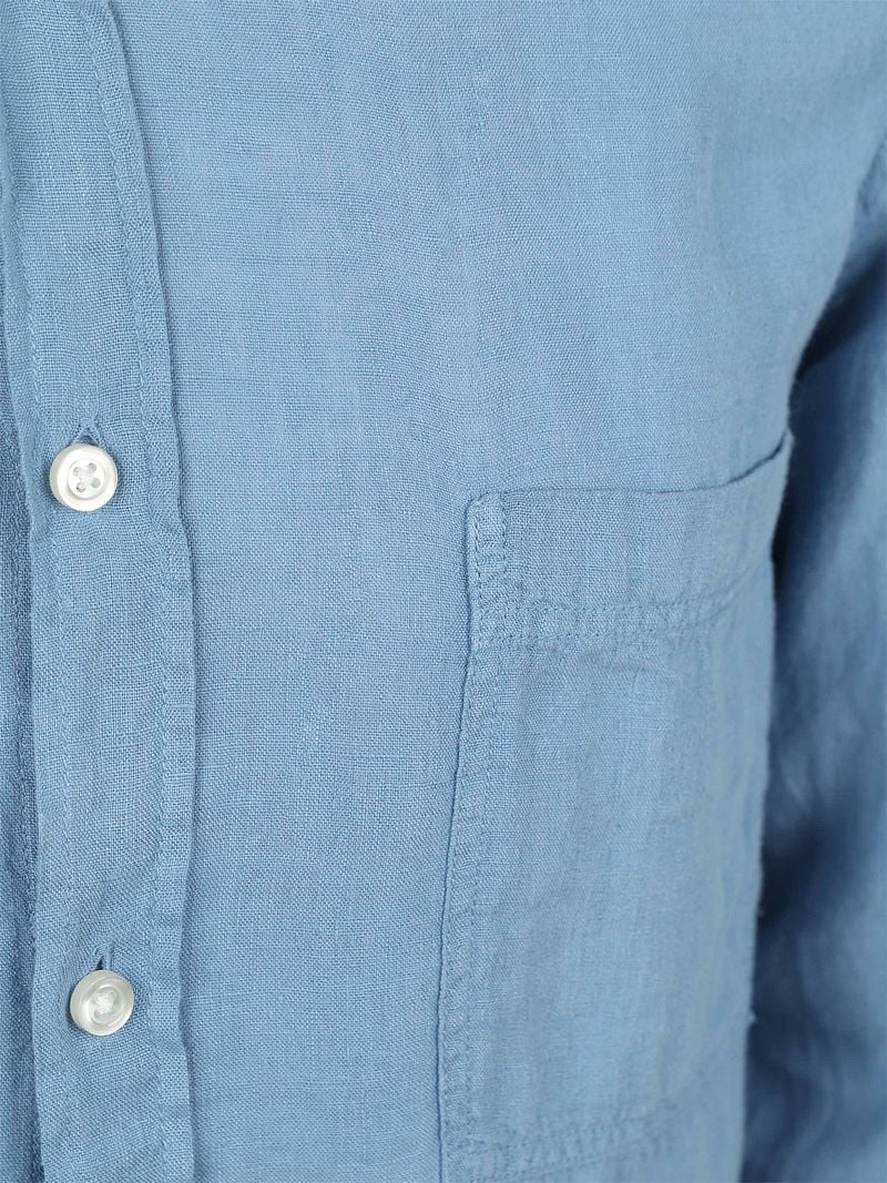 BOSS Relegant Hemd Leinen Blau - Größe 3XL günstig online kaufen