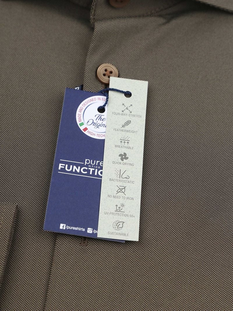 Pure The Functional Shirt Super Stretch Braun - Größe 40 günstig online kaufen