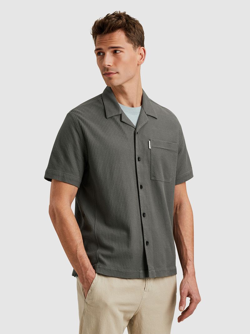 Cast Iron Kurzarm-Shirt Jersey Structure Taupe - Größe XL günstig online kaufen