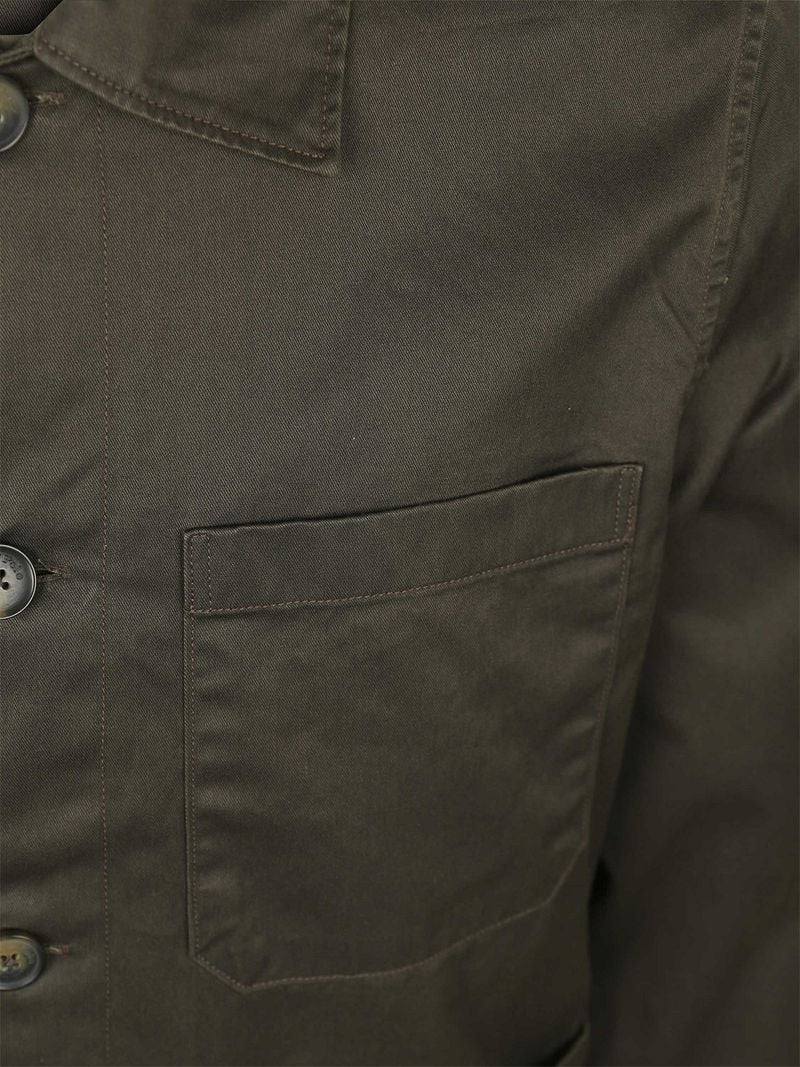 Marc O'Polo Hemdjacke Twill Braun - Größe M günstig online kaufen