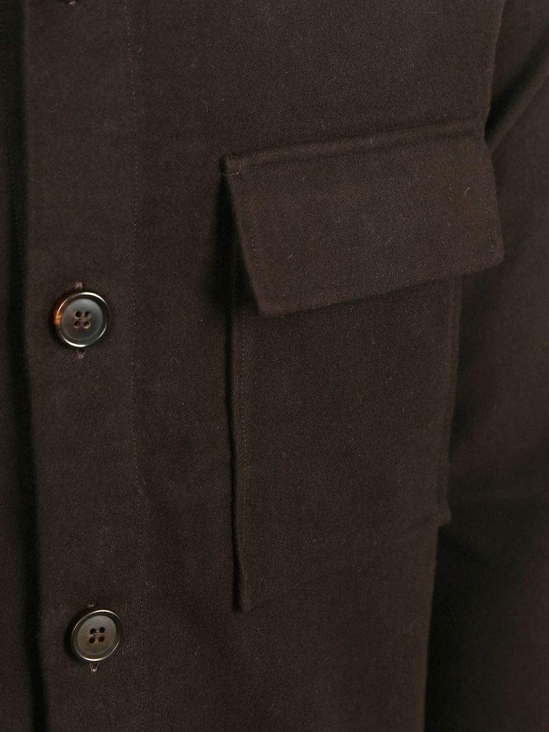 Profuomo Overshirt Moleskin Dunkelbraun - Größe L günstig online kaufen