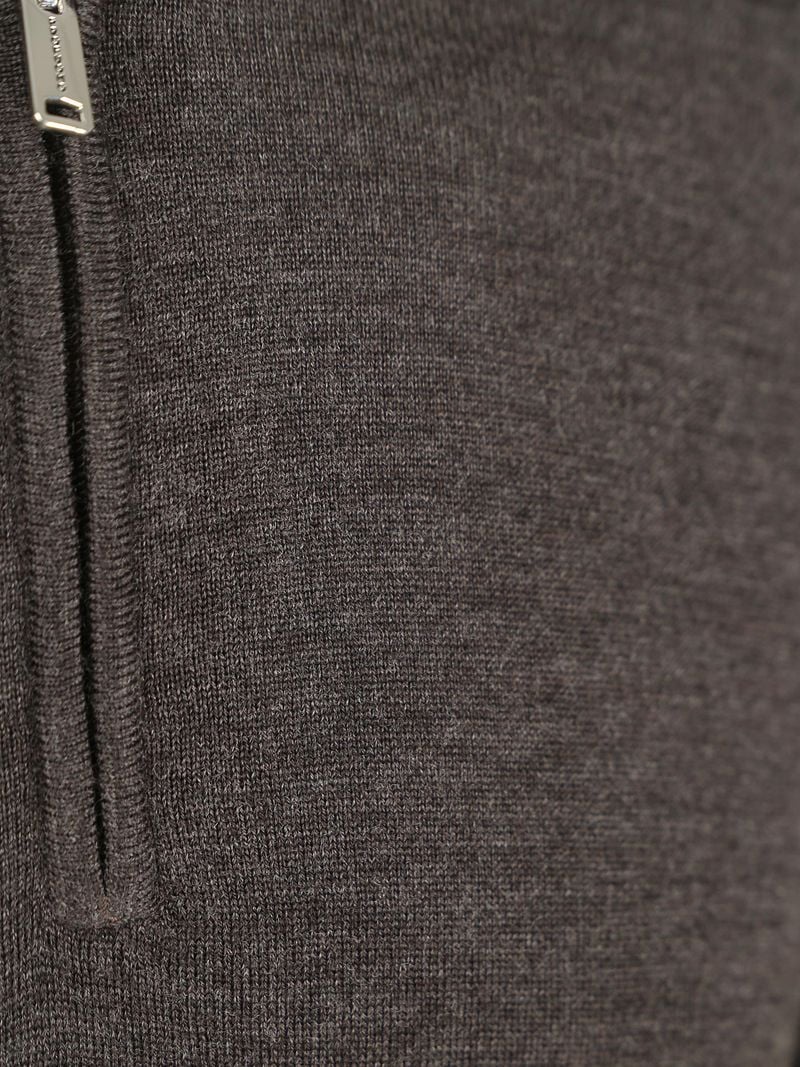 Profuomo Half Zip Pullover Merinowolle Dunkelbraun - Größe XL günstig online kaufen