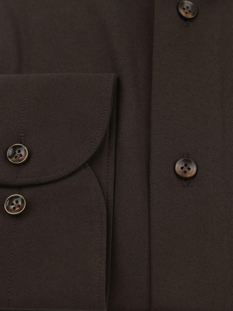Profuomo Japanese Knitted Overhemd Donkerbruin