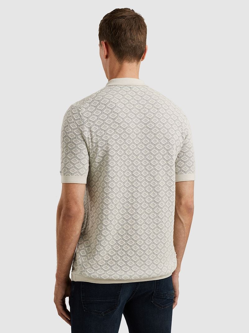 Cast Iron Half-Zip Polo Structure Ecru