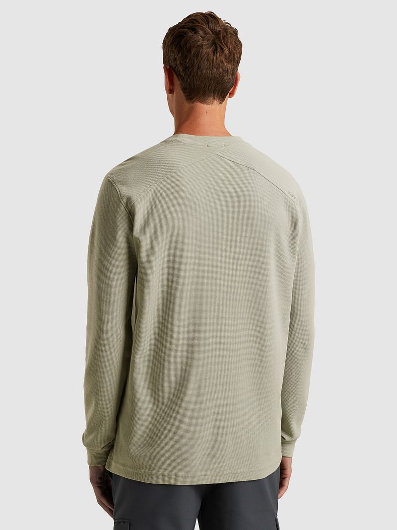 Cast Iron Longsleeve T-shirt Waffle Lichtgroen