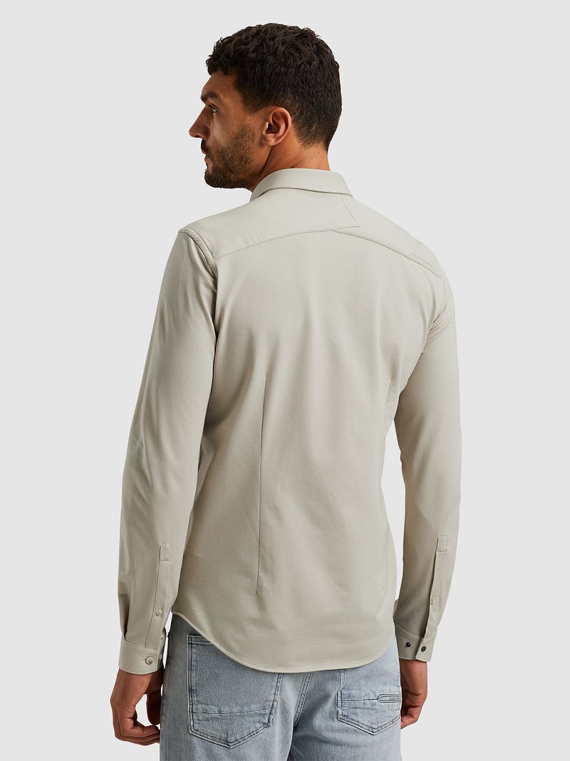 Cast Iron Overhemd Twill Jersey Greige