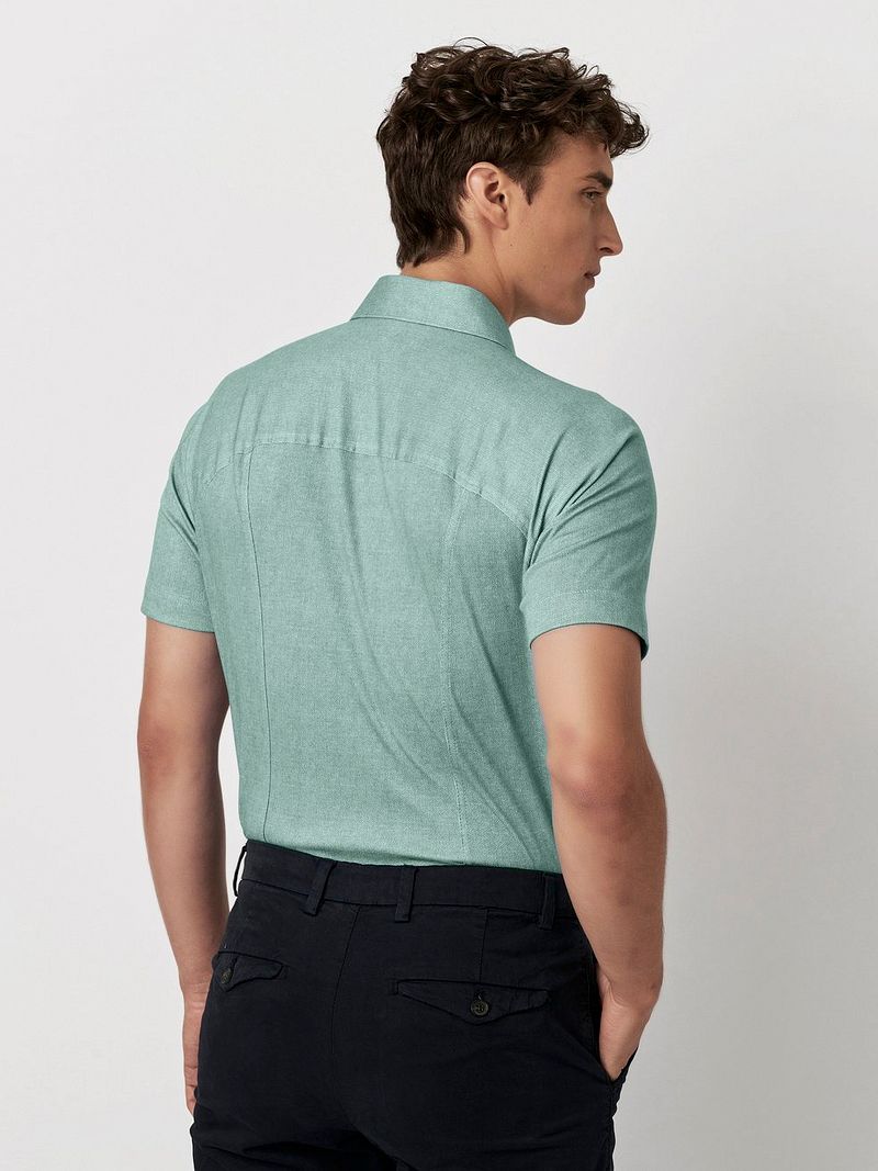 Desoto Short Sleeve Jersey Overhemd Lichtgroen