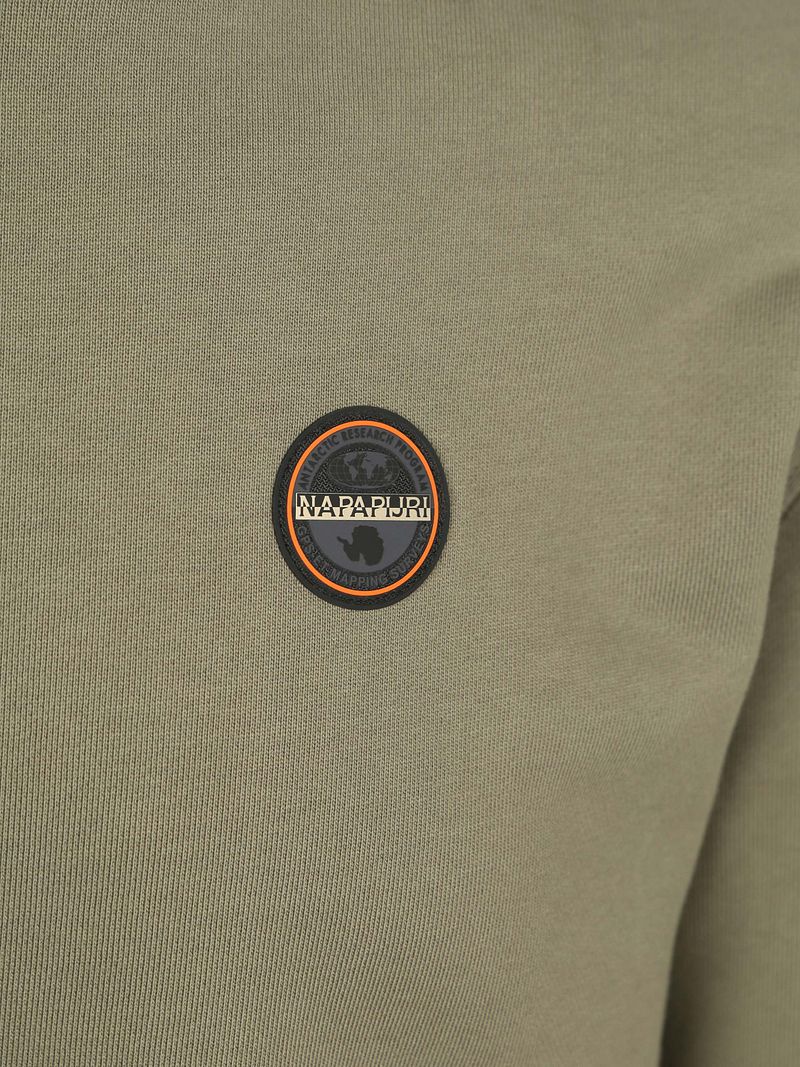Napapijri Badge Sweater Olijfgroen