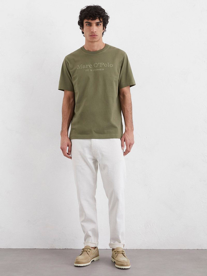 Marc O'Polo T-Shirt Logo Donkergroen