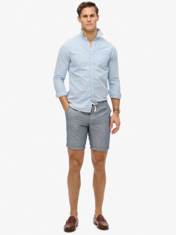Superdry Short Linen Merchant navy Stripe - Größe XL günstig online kaufen