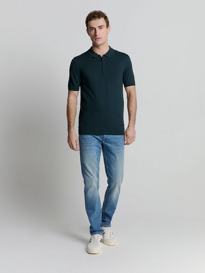 No Excess Half Zip Poloshirt Navy - Größe XXL günstig online kaufen