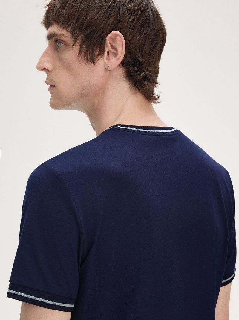 Fred Perry M1588 Twin Tipped T-shirt Navy