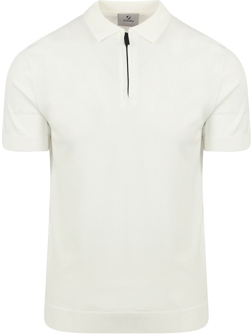 Suitable Cool Dry Knit Poloshirt Off White - Größe M günstig online kaufen