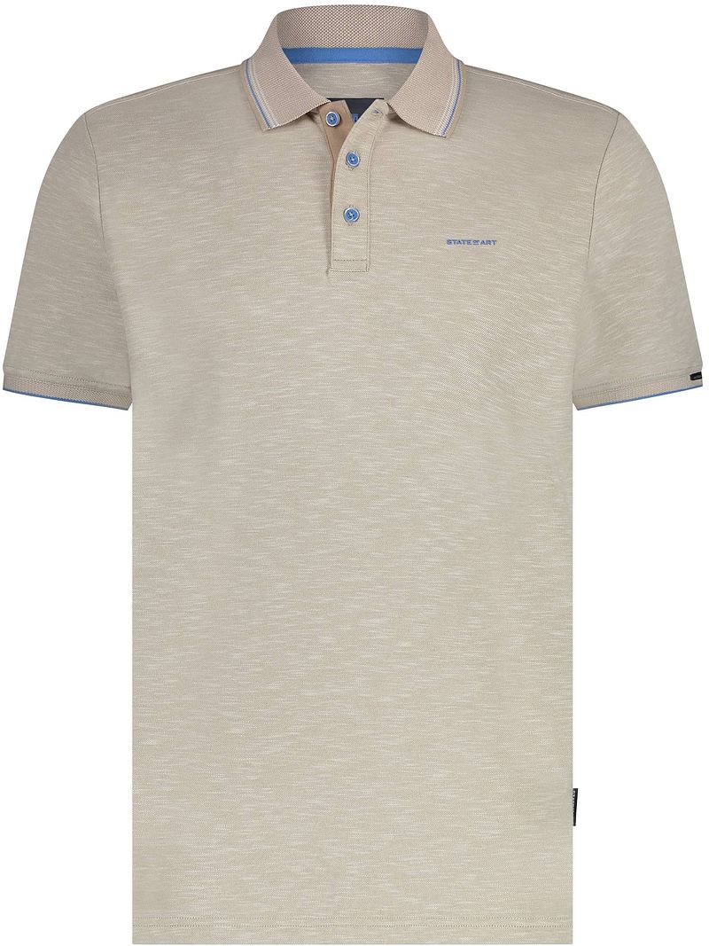 State of Art Polo Piqu? SS Shirt Beige Heren