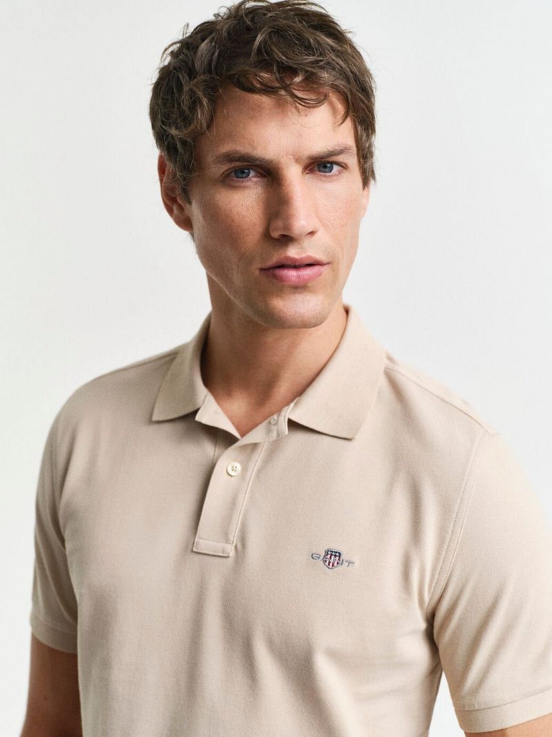 Gant Shield Piqué Poloshirt Sand