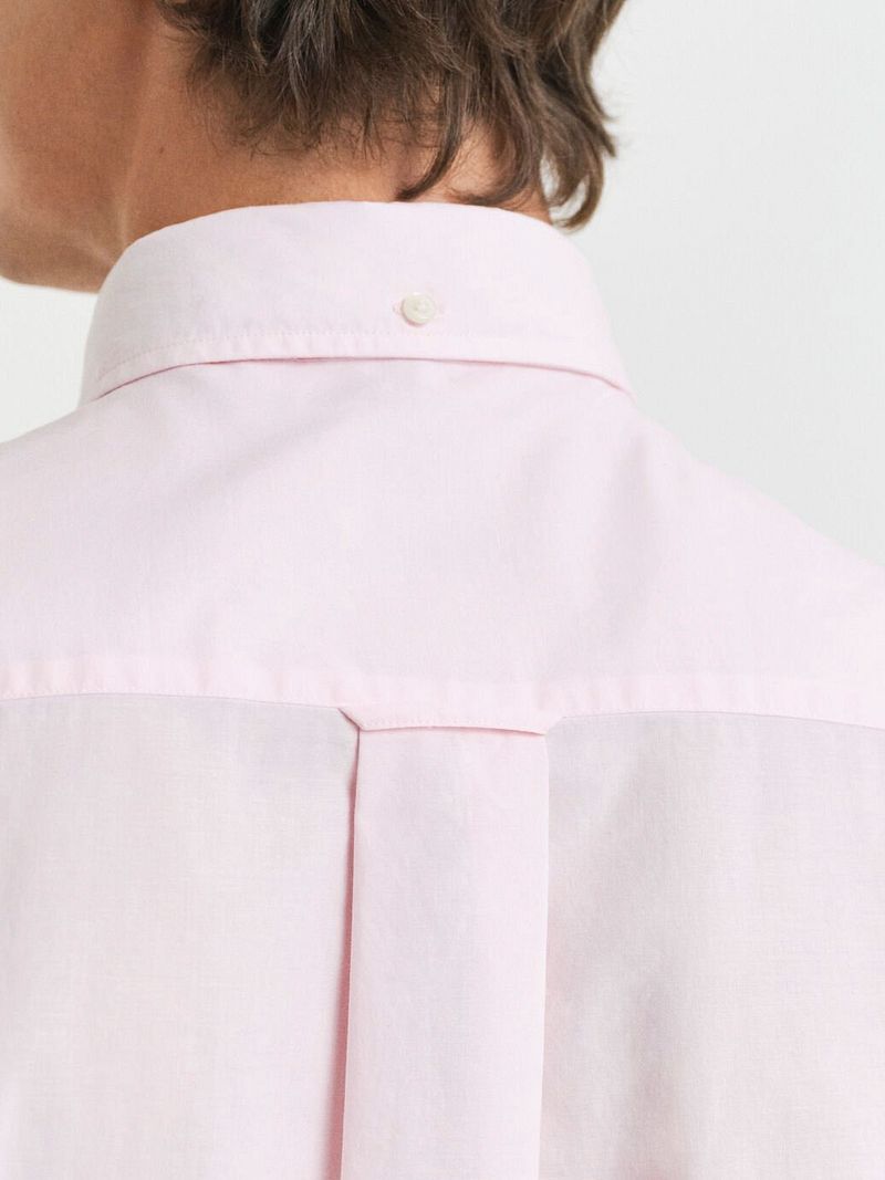 Gant Poplin Banker Overhemd Streep Lichtroze