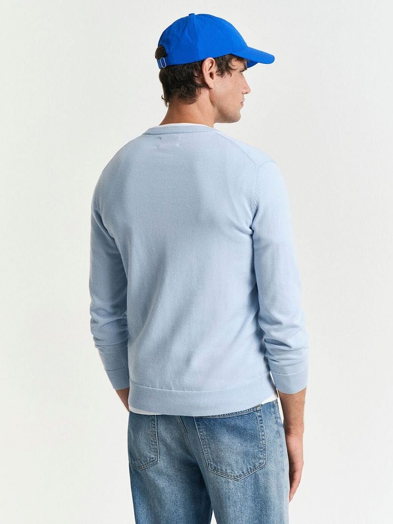 Gant Pullover V-Hals Lichtblauw